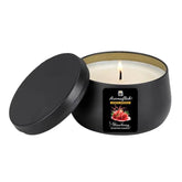 Strawberry Scented Candle in Black Tin – Sweet & Bold